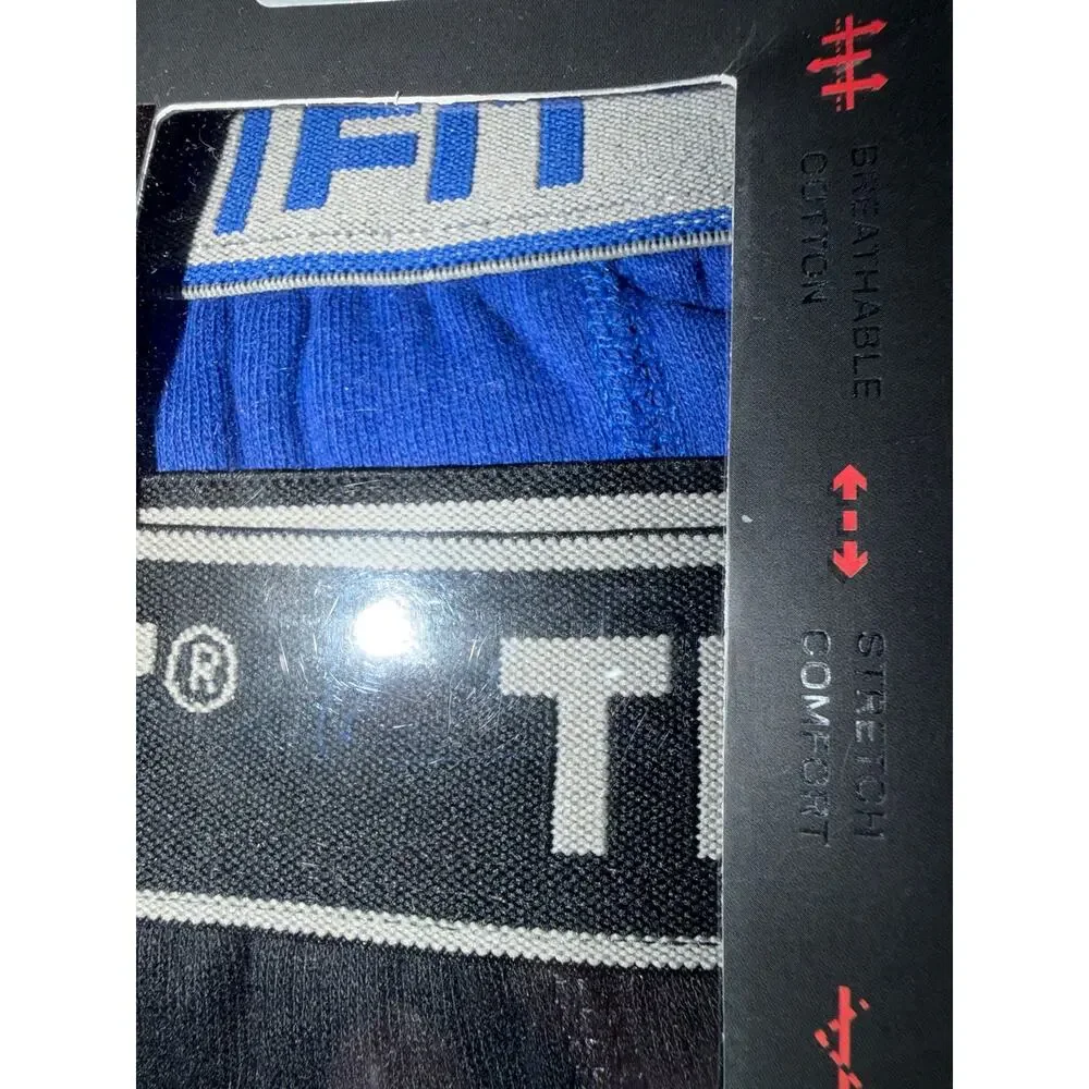 TRUFIT Men's Cotton Knit Boxer Briefs 2 Pack Medium 32-34 Assorted Colors NIB